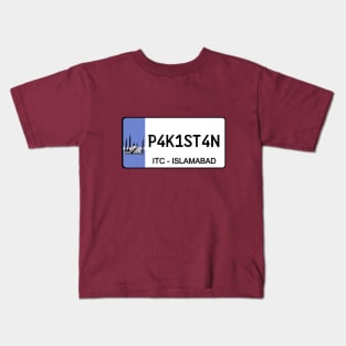Pakistan car license plate Kids T-Shirt